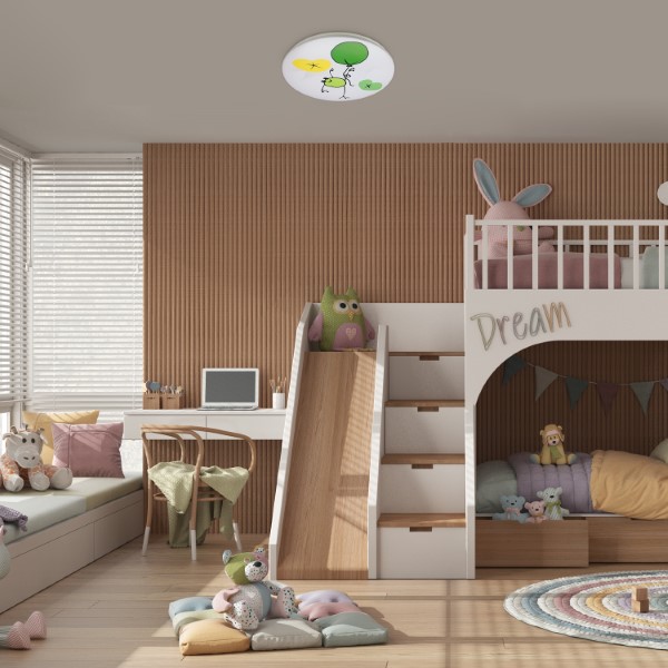 RABALUX 71069 Froggo stropné svietidlo detské D375mm LED 24W/1440lm 3000K biela, viacfarebná