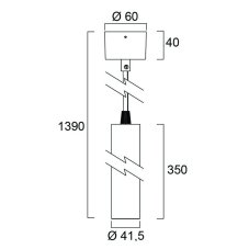Sylvania 0006186 závesné svietidlo Pixo Mini PENDANT 490lm 2700K MB čierna