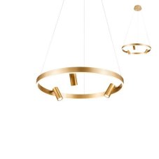 REDO 01-2490 SUMMIT závěsné svítidlo D616mm LED 25+13W/2325lm 3000K zlatá