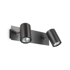Nástenné svietidlo Ideal lux 156743 SPOT AP2 NERO 2xGU10 50W čierna