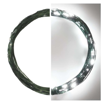 D3AC04 EMOS NANO vánoční řetěz 75 LED, zelený drát, 7,5m, časovač, studená bílá, IP44