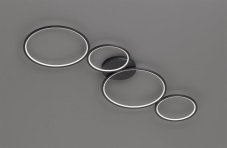 TRIO 622610432 Rondo Stropné svietidlo 970mm LED 1X37W/3300lm 3000K Matná čierna, Switchdimmer