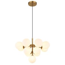 GLOBO 56143-13G GRAPPY závěsné svítidlo D560mm 13xG9 zlatá, bílá