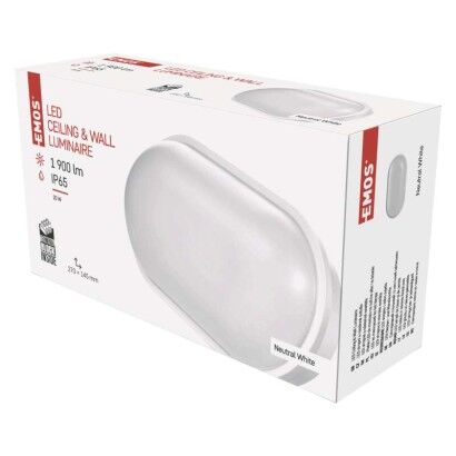 EMOS ZM3020 QARI přisazené kruhové svítidlo 270x145x81mm 20W/1900lm 4000K, IP65, bílá