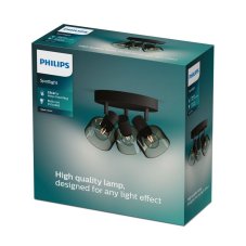Philips 8720169299658 Sleet stropné bodové svietidlo/spot D211mm 3xE14 čierna, dymová, ClickFix