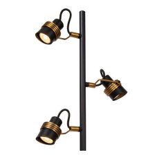 LUCIDE 34744/03/30 TUNDRAN stojacia lampa V1500mm 3xGU10 čierna, mosadzná