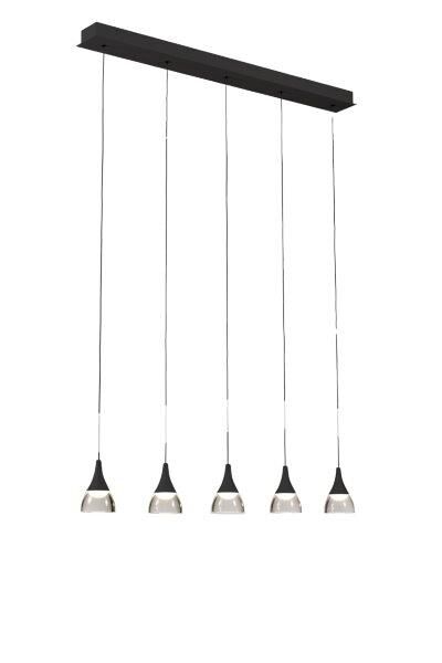 AZzardo AZ2910 DECOline DALMATIA 5 BLACK stropní závěsné LED svítidlo 5xLED 25W / 1500lm IP20 černá