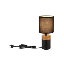 GLOBO 21623 IGA stolná lampička 1xE14 V290mm čierna, imitácia dreva