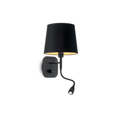 Nástěnné svítidlo Ideal lux 158242 Nordik AP2 2xE14 / LED 1W / 45lm 3000K černá