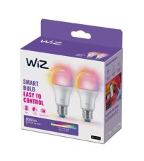 Philips Wiz Colors 8720169072336 LED žiarovka E27 A60 8,5W/806lm 2200-6500K+RGB 2-set