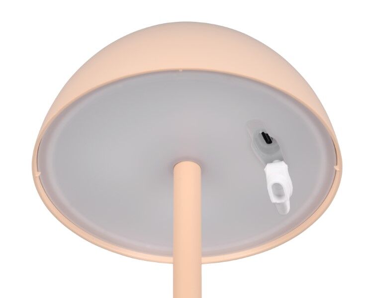 TRIO Reality R54106166 RICARDO vonkajšia dotyková stolná lampa SMD LED V300mm 1,7W/240lm 3000K IP54 piesková, nabíjateľná batéria, USB-C port