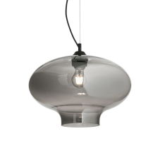 Závesné svietidlo Ideal lux 120904 BISTRO SP1 ROUND FUME 1xE27 60W čierna
