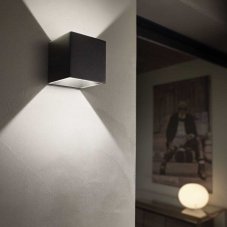 Ideal lux 326856 OUTDOOR RUBIK vonkajšie nástenné svietidlo LED 8,5W 730/260lm 4000K IP54 šedá