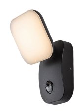 RABALUX 77058 Odiel vonkajšie nástenné svietidlo so senzorom LED 12W/850lm 3000K IP44 čierna, biela