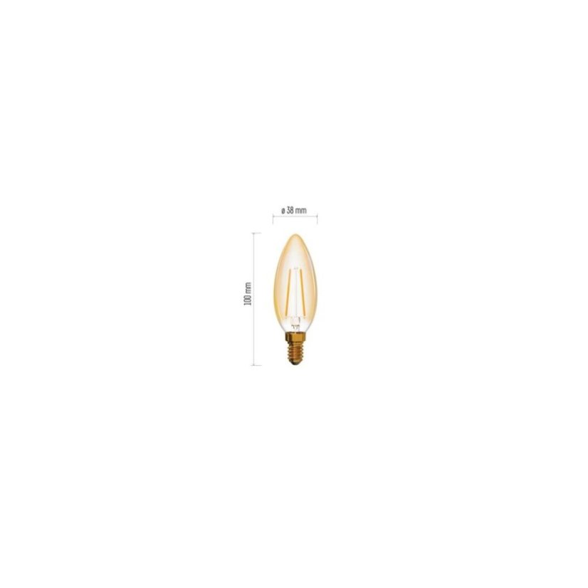 Emos LED žárovka E14 Z74300 Vintage Candle 2,1W 190lm 2200K teplá bílá