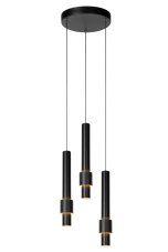 LUCIDE 24402/15/30 MARGARY závěsné svítidlo LED D280mm 3x4W/1300lm 2700K černá