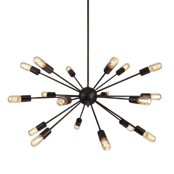 AZzardo AZ1657 DECOline ORBIT BLACK stropní závěsné svítidlo 18xE27 60W IP20 černá