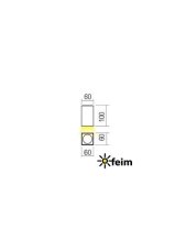 REDO 90090 QUAD exteriérové stropní svítidlo CREE COB LED 3W 360/280lm 3000K IP65 bílá