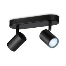 Philips WiZ Tunable white 8719514551831 IMAGEO bodové svietidlo 2xGU10 10W/700lm 2700-6500K čierna stmievateľné
