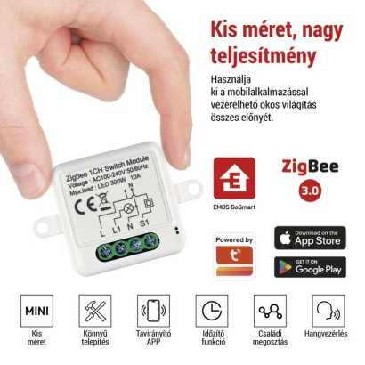 EMOS H5101 GoSmart spínací modul 1-kanálový ZigBee