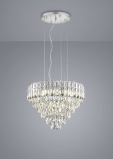 TRIO SELECT 367601206 MALIZIA závesné svietidlo D580mm 12xE14 chrómová, priehľadná