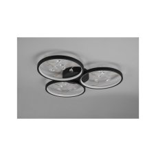 TRIO 642110332 GROOVY stropní svítidlo SMD LED 30W/3600lm 3000K černá matná, switchdimmer