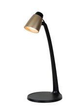 LUCIDE 18660/05/02 LUDO stolové svietidlo LED 4,5W/350lm 3000K čierna, mosadzná