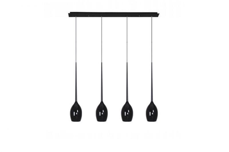 AZzardo AZ0100 DECOline Izzat 4 BLACK stropní závěsné svítidlo 4xE14 50W IP20 lesklá černá