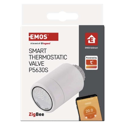 Emos P5630S GoSmart Digitální termostatická hlavice, bílá, ZigBee