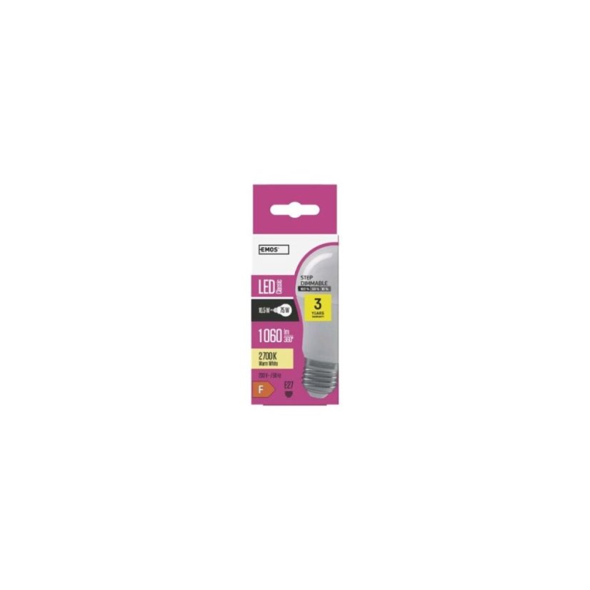 Emos LED žárovka E27 ZL4206 Classic 11W 1060lm 2700K stmívatelná neutrální bílá