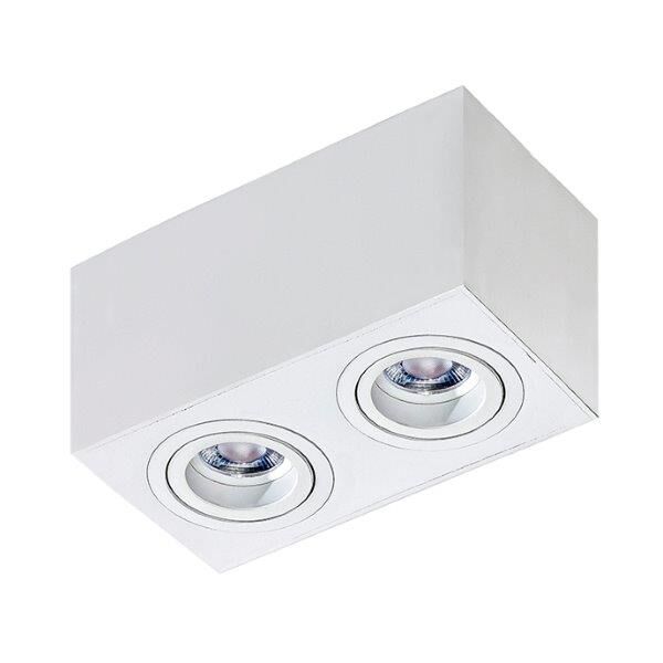 AZzardo AZ2826 Technoline BRANT 2 SQUARE WHITE přisazené bodové svítidlo / spot 2xGU10 50W IP20 bílá