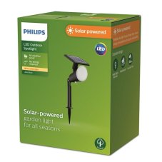 Philips 8720169269132 Outdoor solar Jivix solárne zapichovacie svietidlo/reflektor LED 1,4W/150lm 2700K IP44 čierna