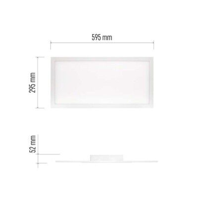 Emos ZM5172 LED RIVI stropní přisazené klasické svítidlo obdélník 295 × 595 × 52 mm 25W 210–2100lm 2700–6000K bílá