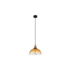GLOBO 15786H1 SALVY závěsné svítidlo D250mm 1xE27 černá, jantarová