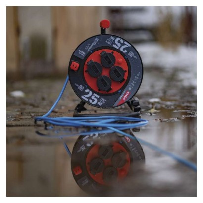 EMOS P08525W Prodlužovací kabel na bubnu 25m IP44 modrá