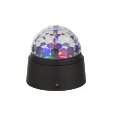 GLOBO 28014 DISCO dekoratívne stolové svítidlo LED rotační disko koule D90mm 3xAA, bez baterií, černá