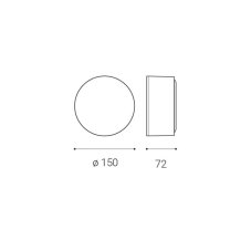 LED2 1010153 BUTTON II stropné svietidlo LED D150mm 6-12W/600-1200lm 3000K/4000K čierna