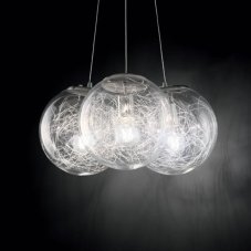 Závesné svietidlo Ideal lux 176031 MAPA SAT SP3 NICKEL 3xE27 60W nikel