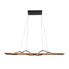 ITALUX PND-23848-30W-BK-GD Conato závesné svietidlo LED 35W/1200lm 3000K čierna, drevo