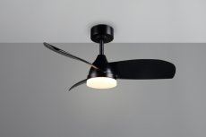 TRIO Reality R62732132 HELSINKI Stropný ventilátor s osvetlením D900mm SMD LED 20W/2500lm 2700-6000K čierna, diaľkový ovládač