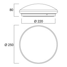 Sylvania 0043426 stropné svietidlo START ECO SURFACE IP44 1025LM 3000K/4000K DUALTONE