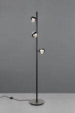 TRIO SELECT 444410307 ORBIT stojacia lampa V1500mm SMD LED 3x8W/3x800lm 2300+3000+4000K čierna, nikel matný, ON/OFF