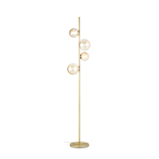Ideal Lux 317816 PERLAGE stojacia lampa 4xG9 V1640mm saténová mosadz, jantárová