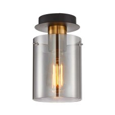 ITALUX SPL-5581-1SC-BRO-SG Sardo stropné svietidlo 1xE27 D130mm čierna, šedá
