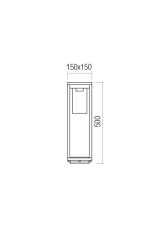 REDO 90523 LAGOS venkovní stojanové svítidlo/sloupek 1xE27 V500mm IP54 tmavěhnědá