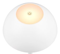 TRIO Reality R54106131 RICARDO vonkajšia dotyková stolná lampa SMD LED V300mm 1,7W/240lm 3000K IP54 biela matná, nabíjateľná batéria, USB-C port