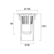 Sylvania 0049036 exteriérové zápustné svietidlo INTERRATA XS IP67 FROSTED 100LM 830