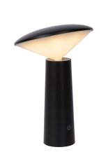 LUCIDE 02807/04/30 JIVE vonkajšia dotyková stolná lampička LED V213mm 3W/180lm 2800-6500K IP44 čierna, opálová, nabíjateľná batéria, 3 StepDim