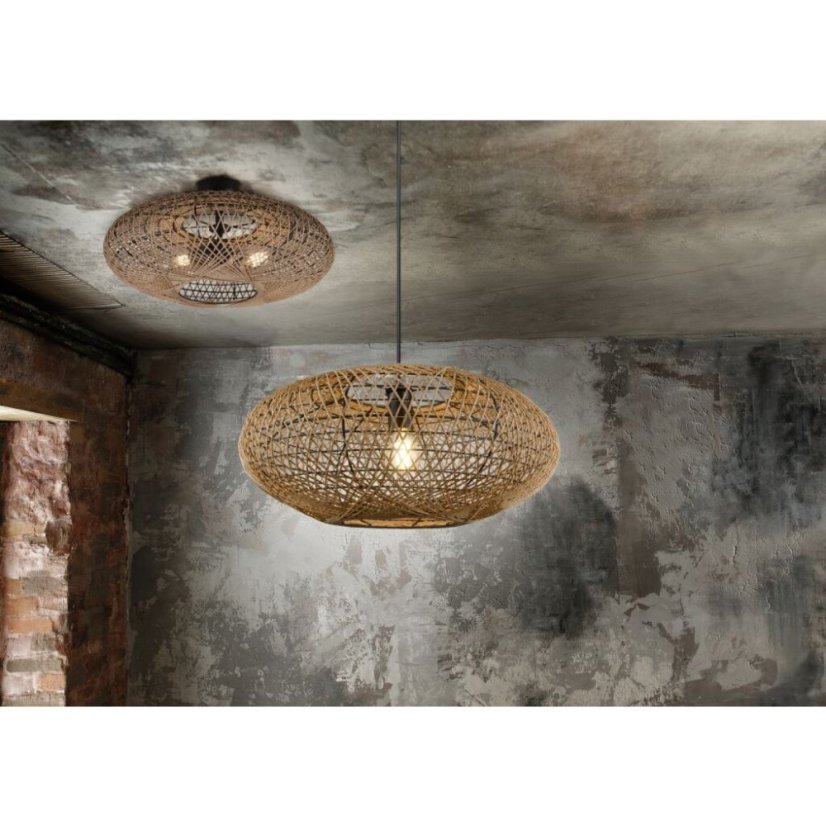 TRIO 312300136 HEDDA závesné svietidlo D520mm 1xE27 matná čierna, sisal