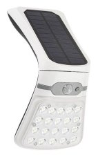 RABALUX 77022 Rogova solárne nástenné svietidlo reflektor LED 4W/330lm 4000K IP44 biela, súmrakový a pohybový senzor, 3-krokové stmievanie